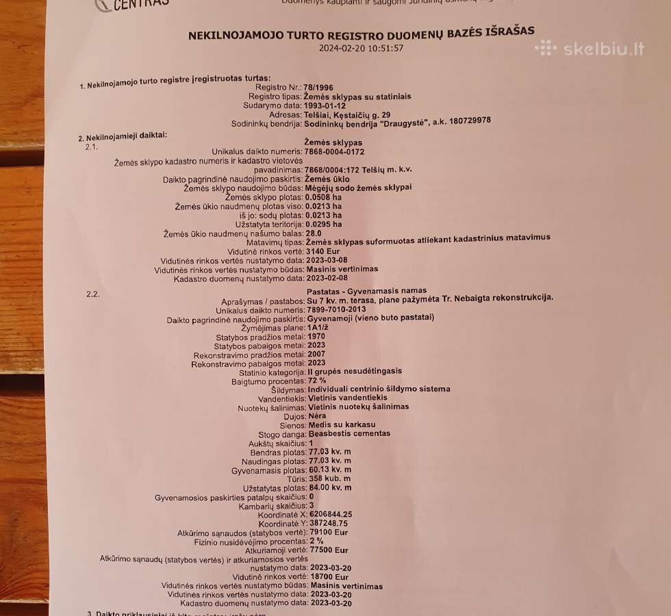 Parduodamas nebaigtos rekonstrukcijos namas - nuotraukos Nr. 6
