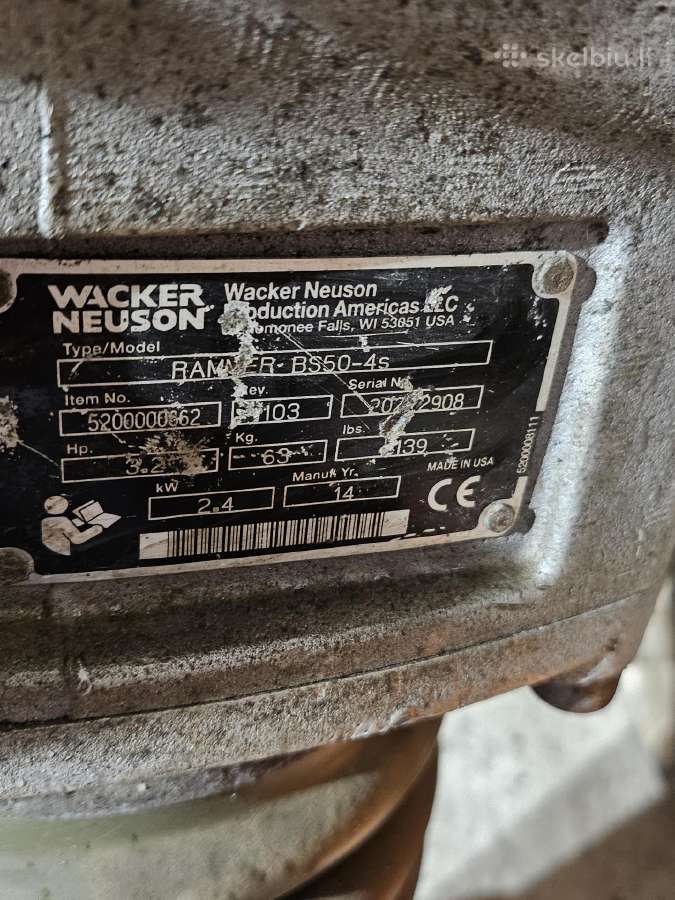Vibrokoja Wacker Neuson Bs50-4 2014m - nuotraukos Nr. 7