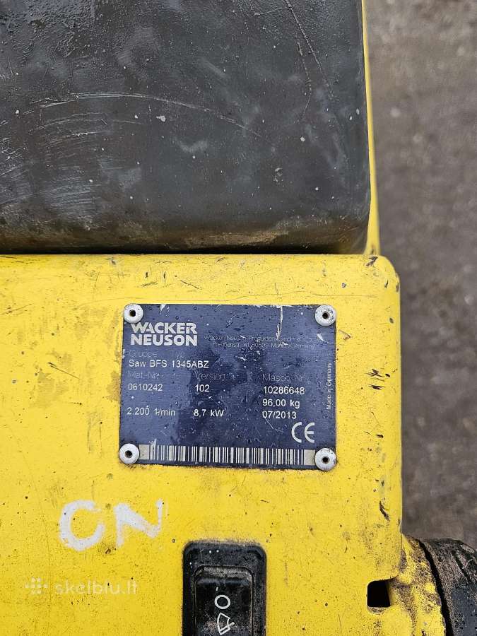 Betono pjaustyklė Wacker Neuson Saw Bfs1345abz - nuotraukos Nr. 7