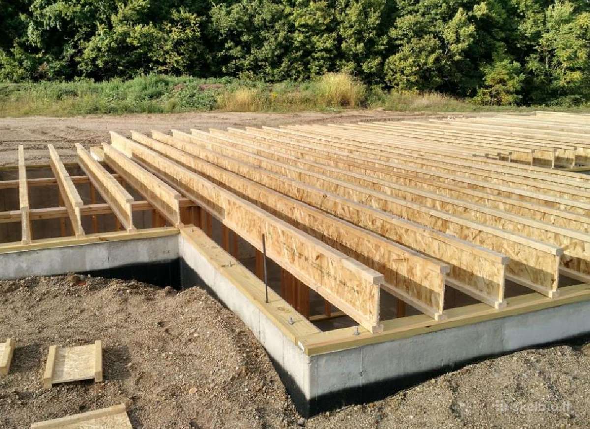 I-beam, dvitėjinės sijos stogams, perdangai. - nuotraukos Nr. 7