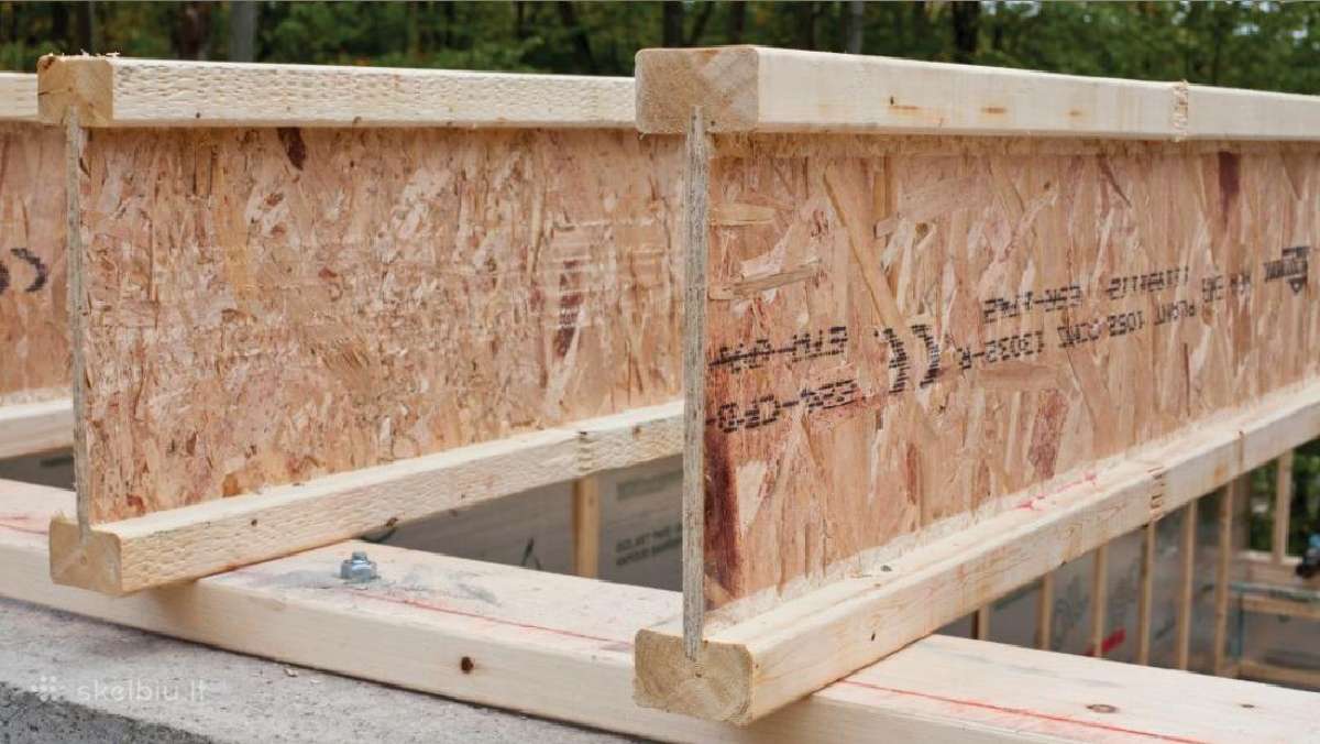 I-beam, dvitėjinės sijos stogams, perdangai. - nuotraukos Nr. 13