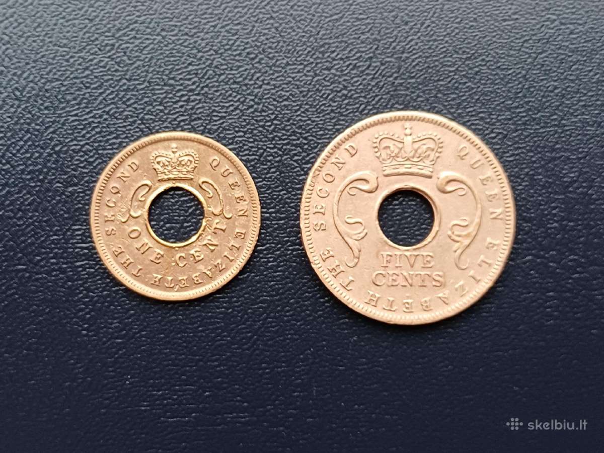 1 ir 5 centai 1955-56m. Rytų Afriką.