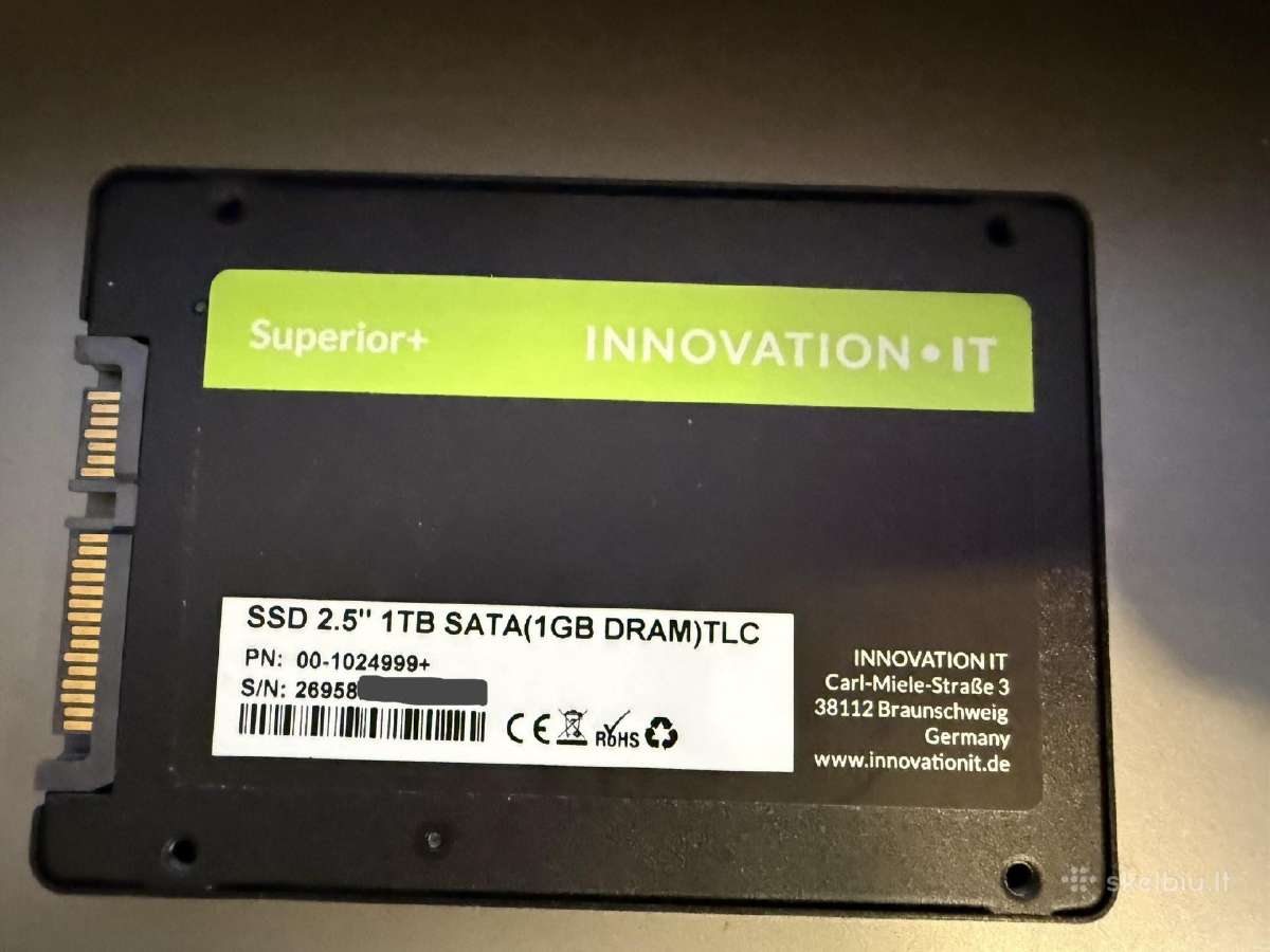 1tb SSD tlc sata disk 2.5 vokiskas 1gb dram cache