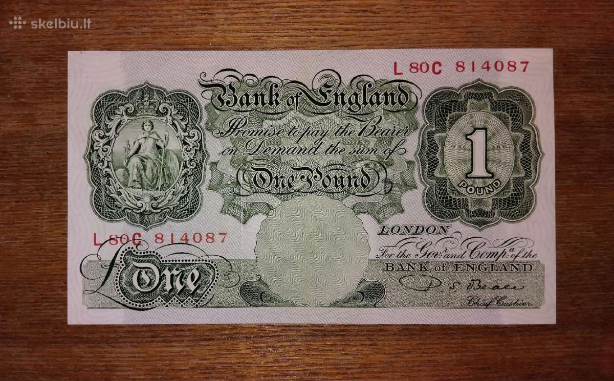 Anglijos 1 svaro banknotas