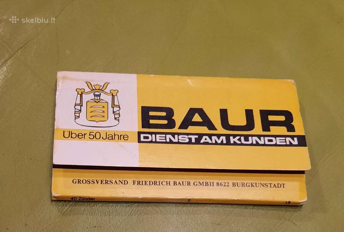 Rem. Degtukų dėžutė knygelė Baur - nuotraukos Nr. 2