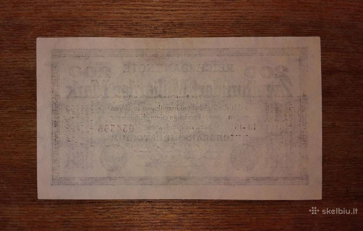 Vokietijos 200 mlrd markių banknotas - nuotraukos Nr. 2