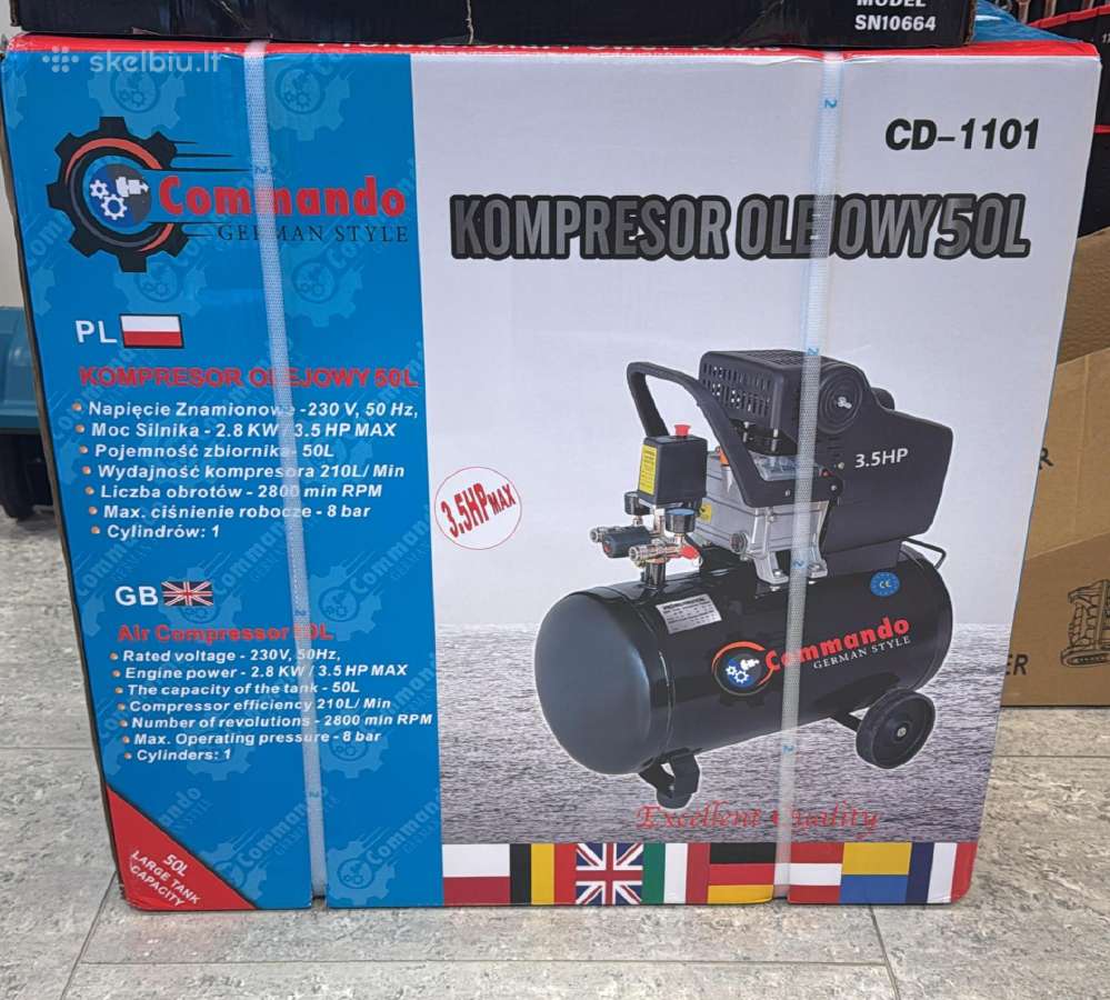 Tepalinis oro kompresorius 24/50l - nuotraukos Nr. 4
