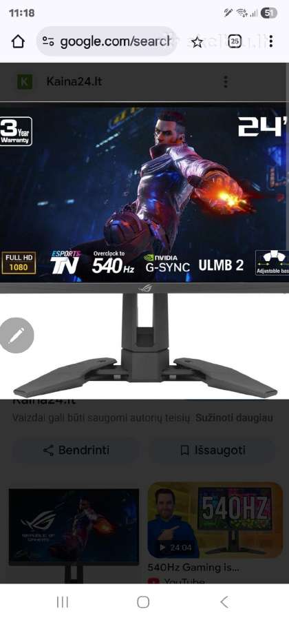 Asus rog swift Pg248qp 540hz Esports