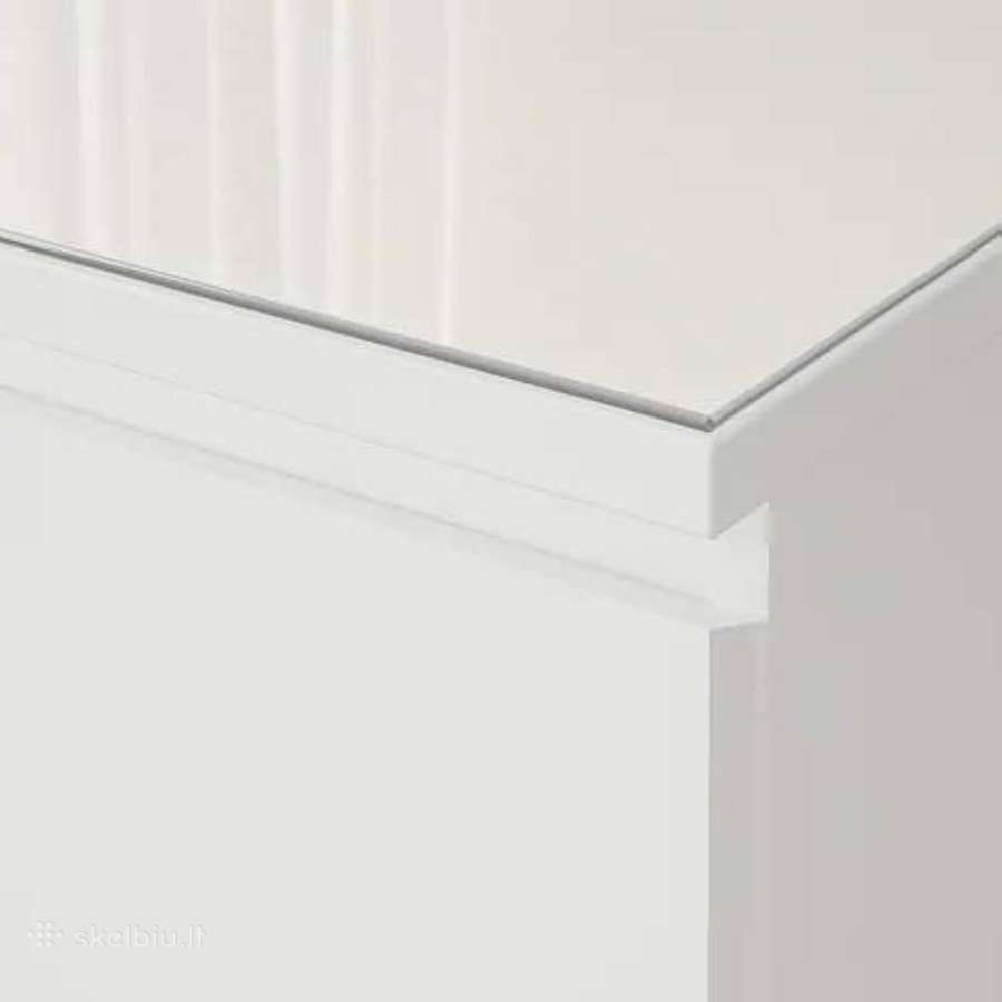Ikea Malm baltas stiklas 80x48 cm - nuotraukos Nr. 2
