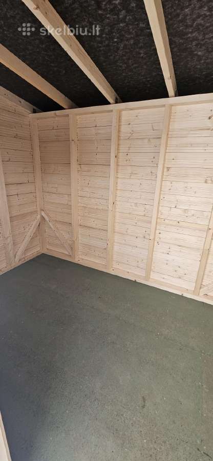 Medinis lauko sandėliukas 2x3m antracito spalva - nuotraukos Nr. 3