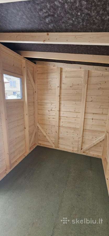 Medinis lauko sandėliukas 2x3m antracito spalva - nuotraukos Nr. 4