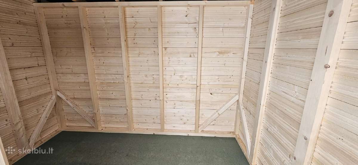 Medinis lauko sandėliukas 2x3m antracito spalva - nuotraukos Nr. 5