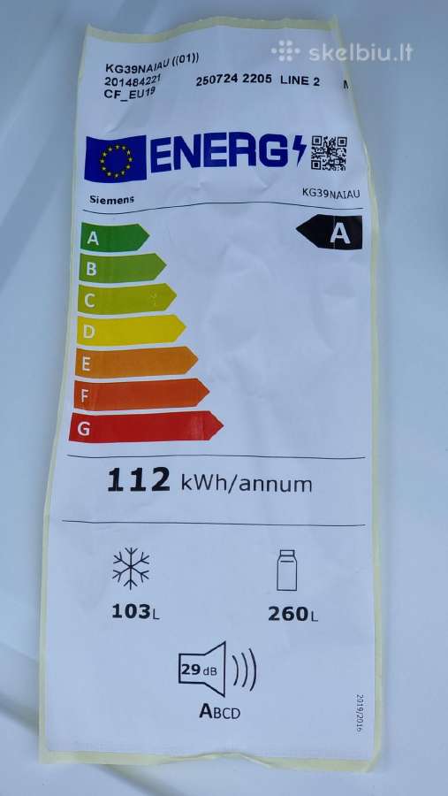 Nauji Siemens Kg39naiau ,A energijos kl+garantija - nuotraukos Nr. 16