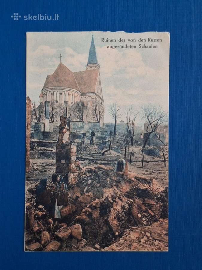 Lietuva 1916 m. Šiaulių Katedra, atvirukas