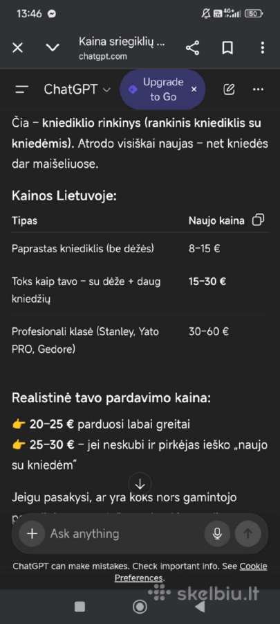 Kniediklio rinkinys su kniedėmis naujas - nuotraukos Nr. 3
