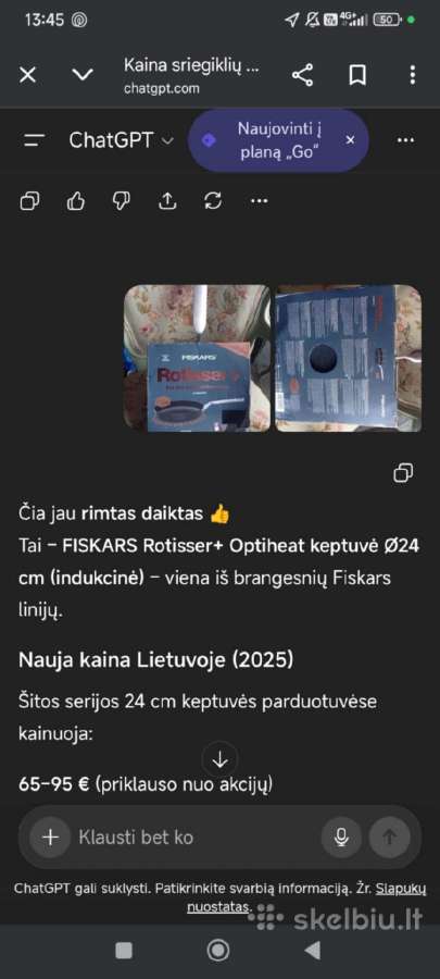 Fiskars keptuvė - nuotraukos Nr. 2