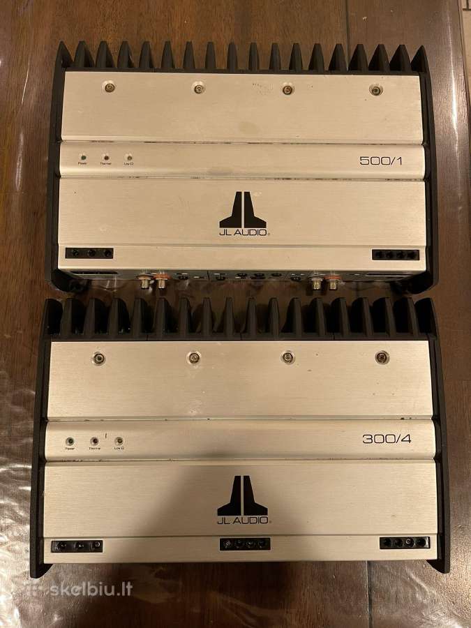 Jl Audio 500/1, 300/4 ir 500/5 garso stiprintuvai