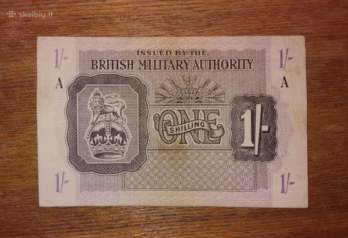 Anglijos 1 šilingo banknotas