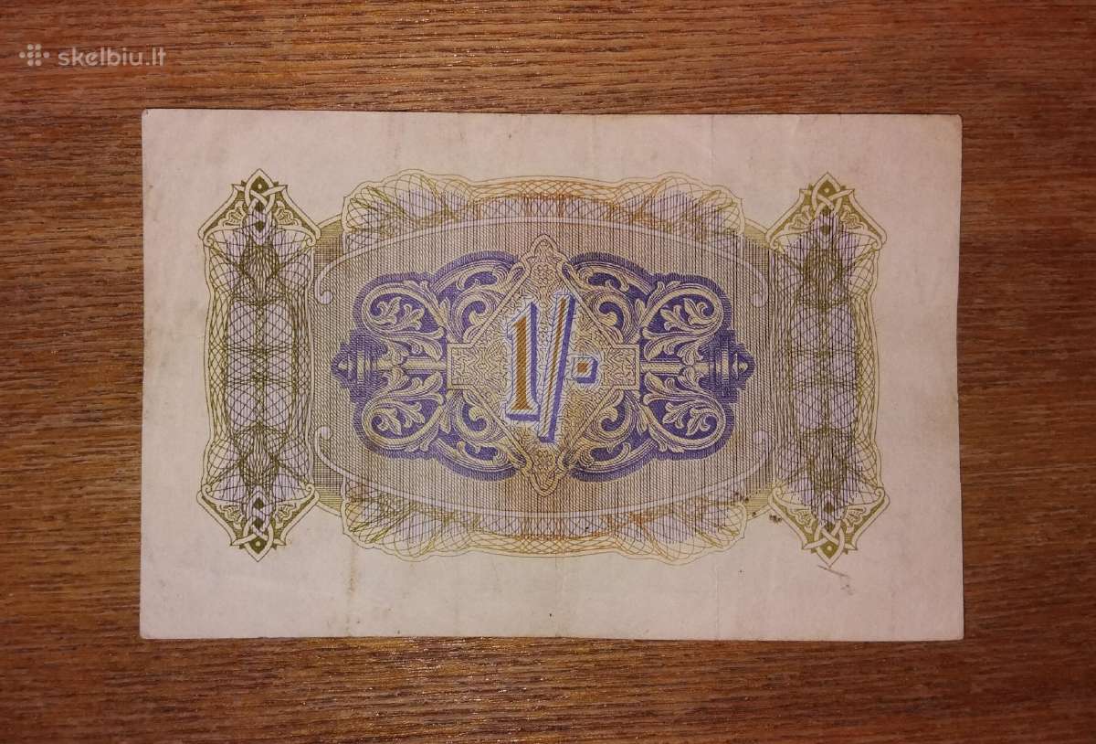 Anglijos 1 šilingo banknotas - nuotraukos Nr. 2