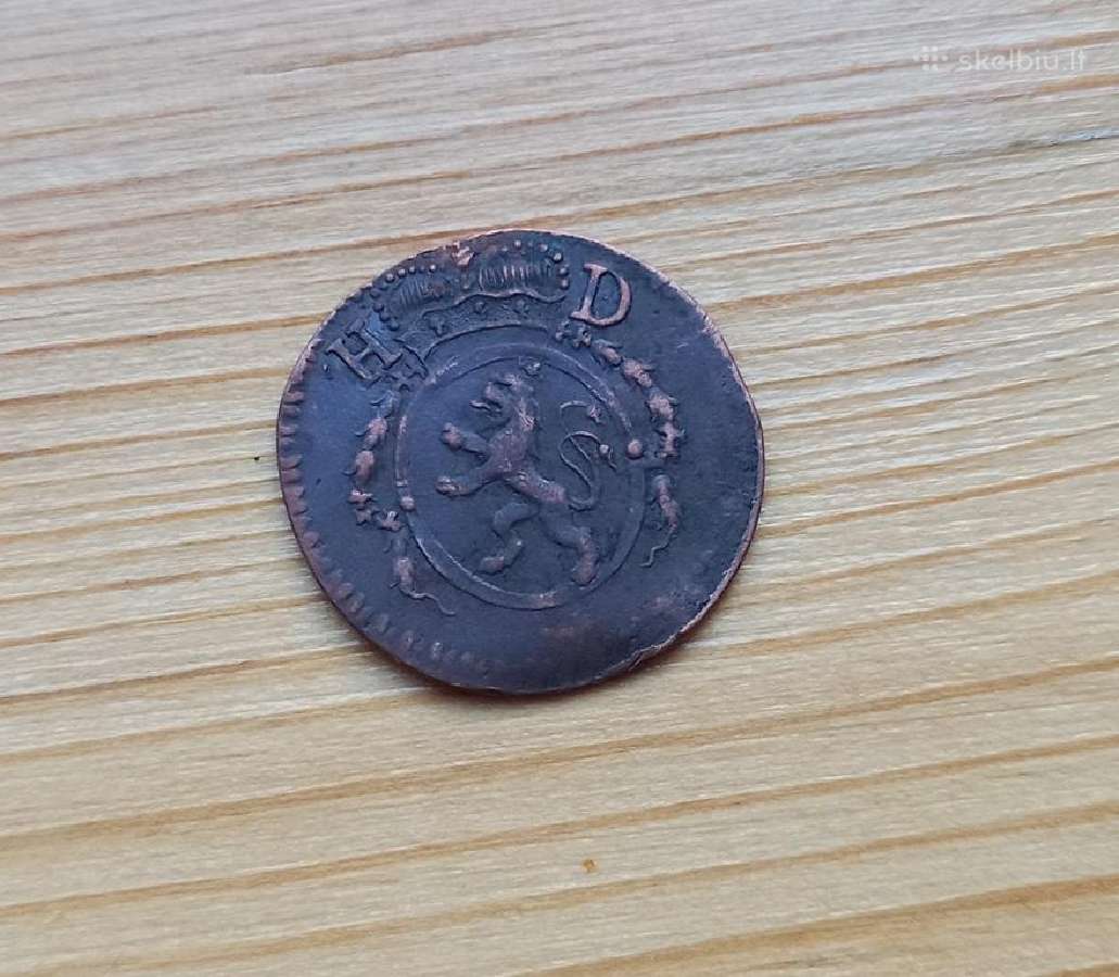 Vokietija- Hesenas- Darmštatas 1798 1 pfenigas