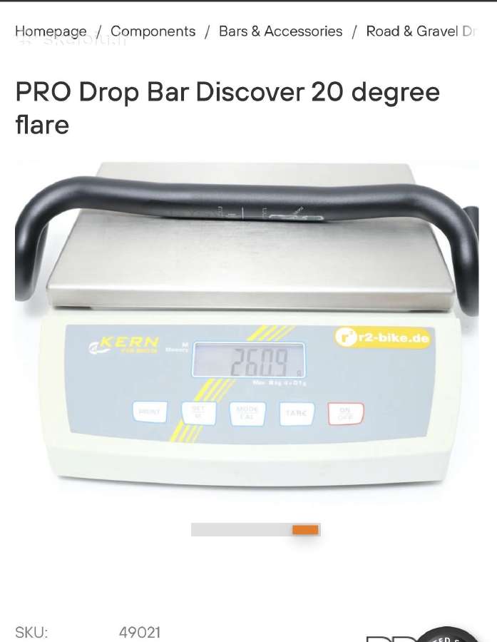 Pro Drop Bar Discover 20 degree flare gravel - nuotraukos Nr. 2