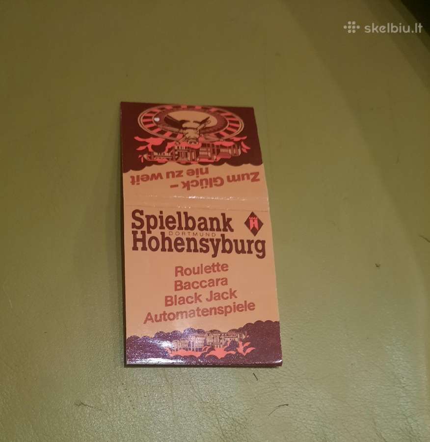 Rem. Degtukų dėžutė knygelė Spielbank - nuotraukos Nr. 3