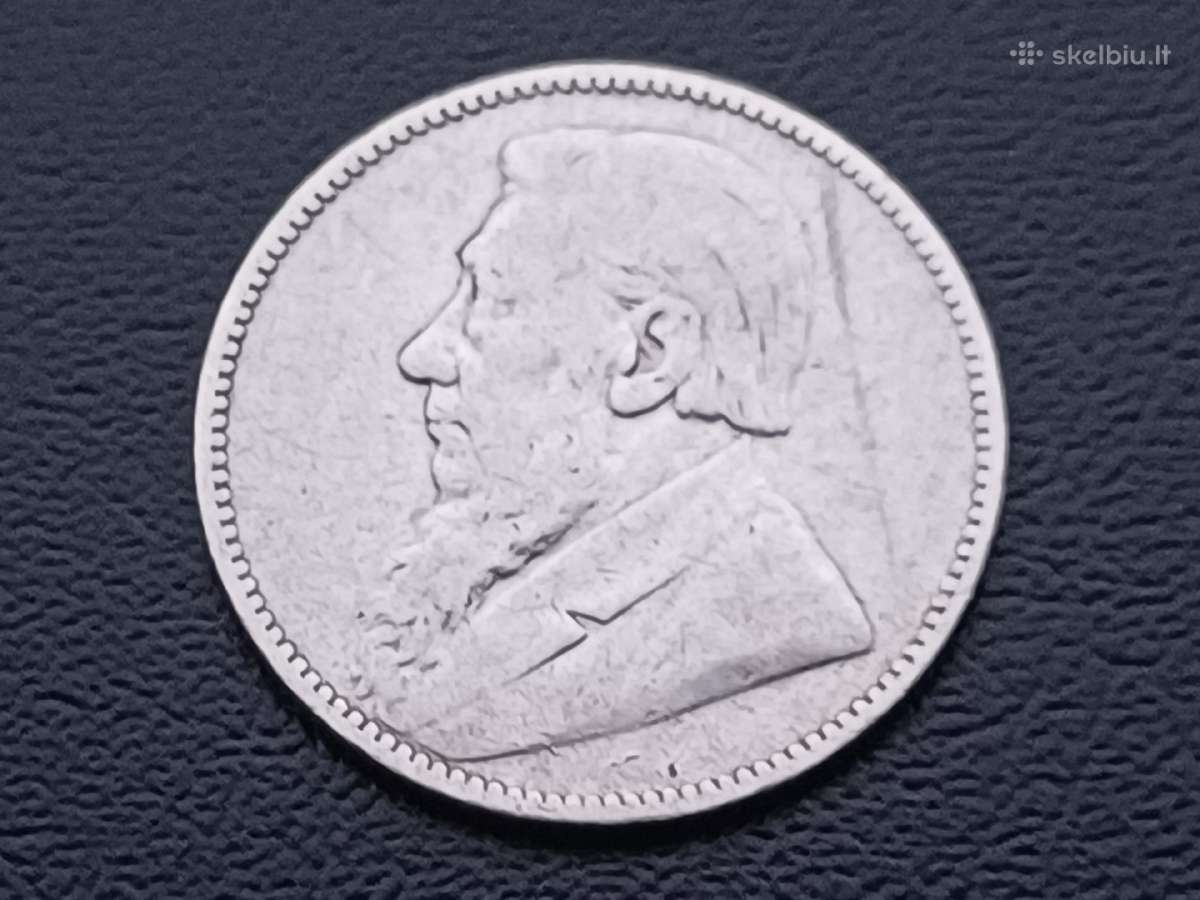 1 šilingas 1896m. Pietų Afrika sidabras 925 - nuotraukos Nr. 2