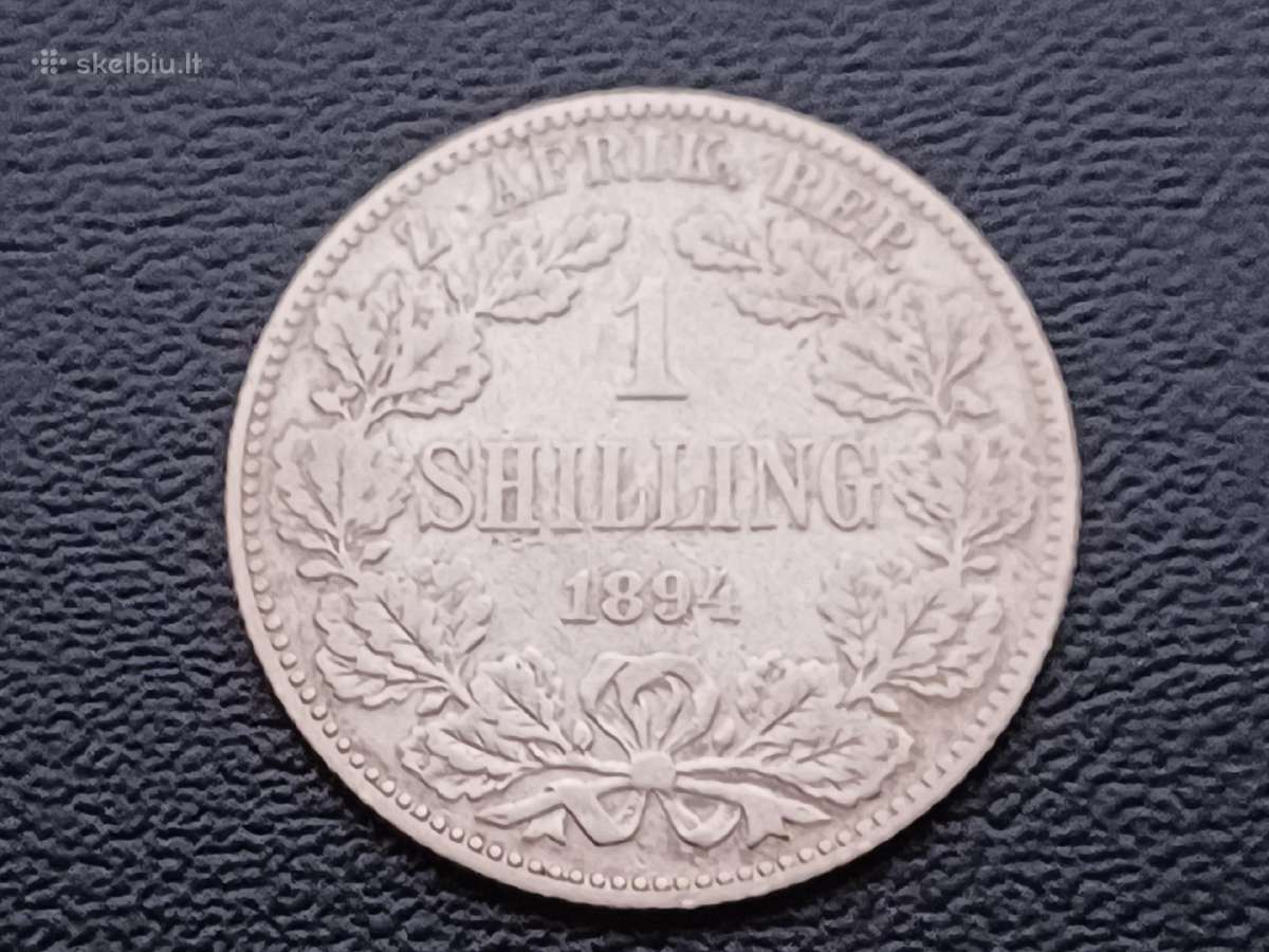 1 šilingas 1894m. Pietų Afrika sidabras 925