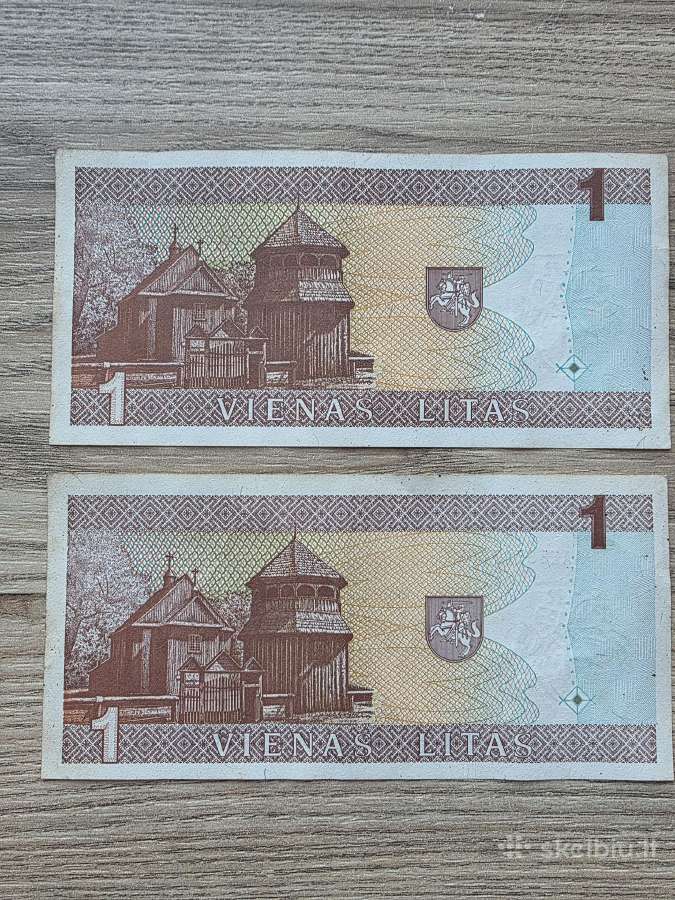 1994 metų gražaus stovio 1 litai - nuotraukos Nr. 2