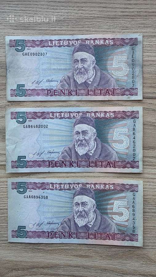 1994 metų 5 litai Jablonskis