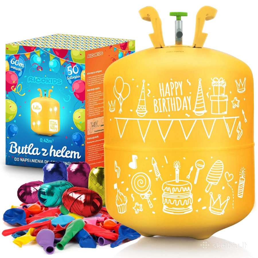 Helio dujos Ricokids 50 vnt. (0,42 m3)