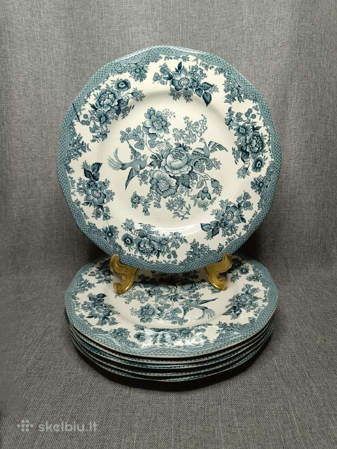 Wedgwood 6 lėkščių rinkinys "Asiatic Pheasants" - nuotraukos Nr. 2