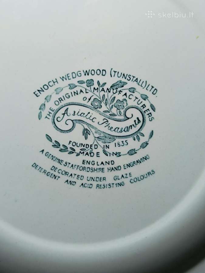 Wedgwood 6 lėkščių rinkinys "Asiatic Pheasants" - nuotraukos Nr. 8