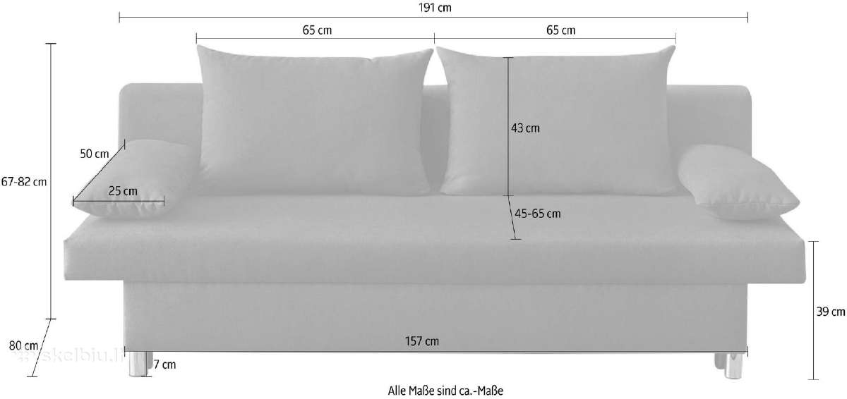 Minkšta sofa/sofa-lova su daiktadėže „Picanto" - nuotraukos Nr. 3