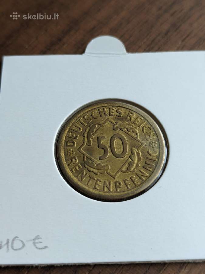 Vokietija 50 rentenpfenigų 1924a Au