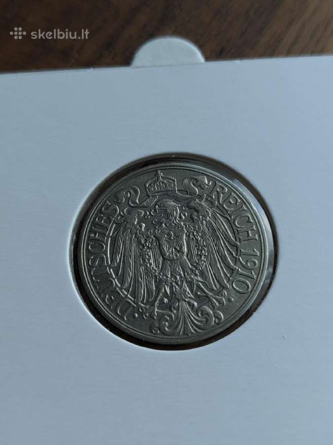 Vokietijos Imperija 25 pfenigai, 1910 - nuotraukos Nr. 2