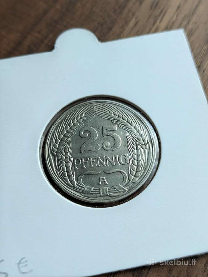 Vokietijos Imperija 25 pfenigai, 1910