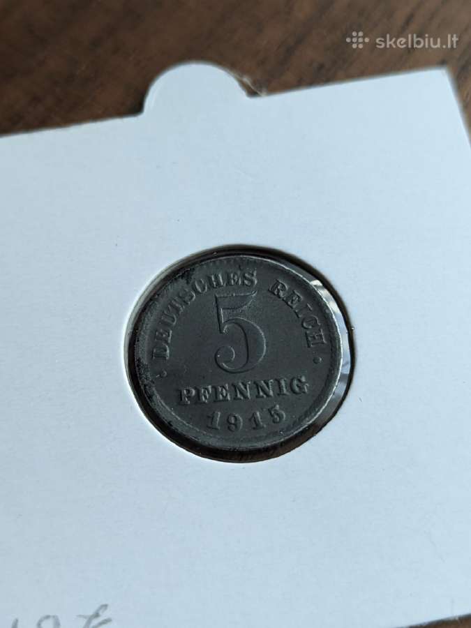 Vokietija 5 pfenigai, 1915