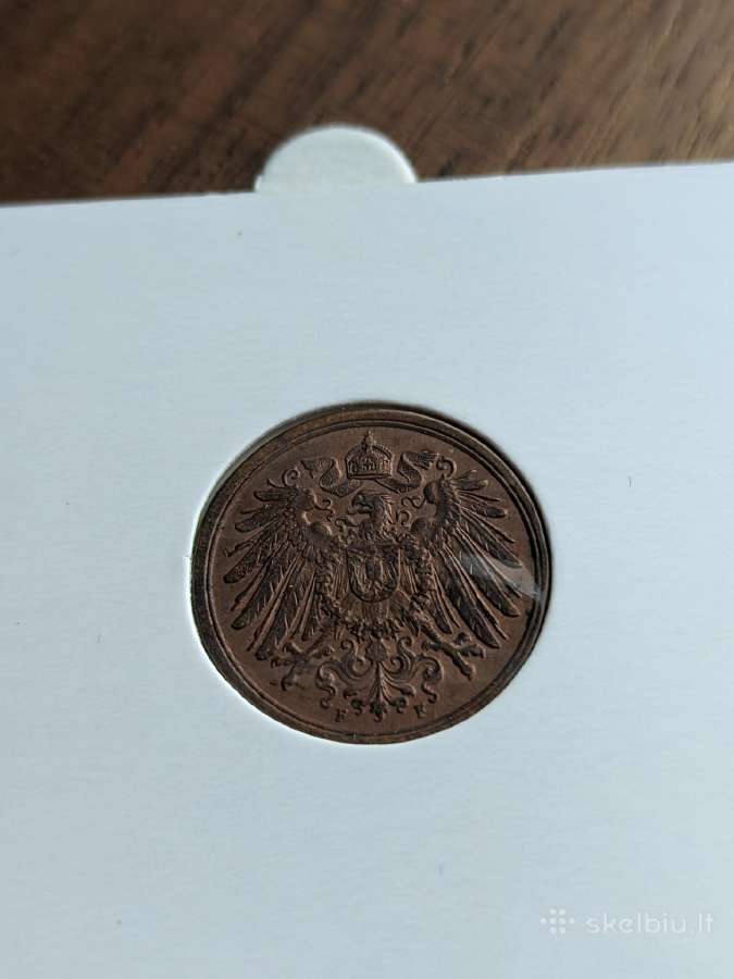 Vokietijos Imperija 2 pfenigai, 1905 - nuotraukos Nr. 2