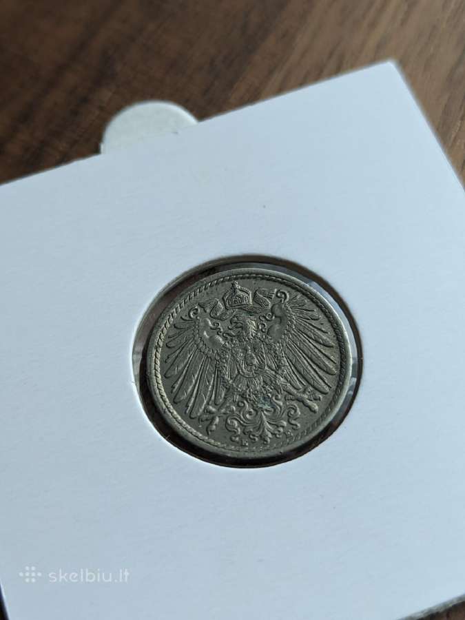 Vokietijos Imperija 5 pfenigai, 1912 - nuotraukos Nr. 2