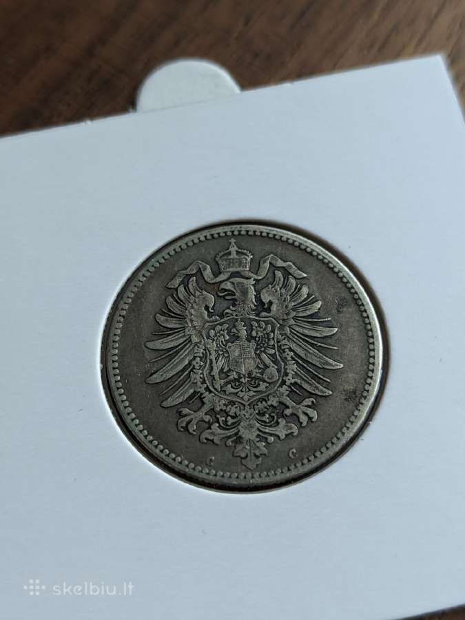 Vokietijos Imperija 1 markė, 1876 - nuotraukos Nr. 2