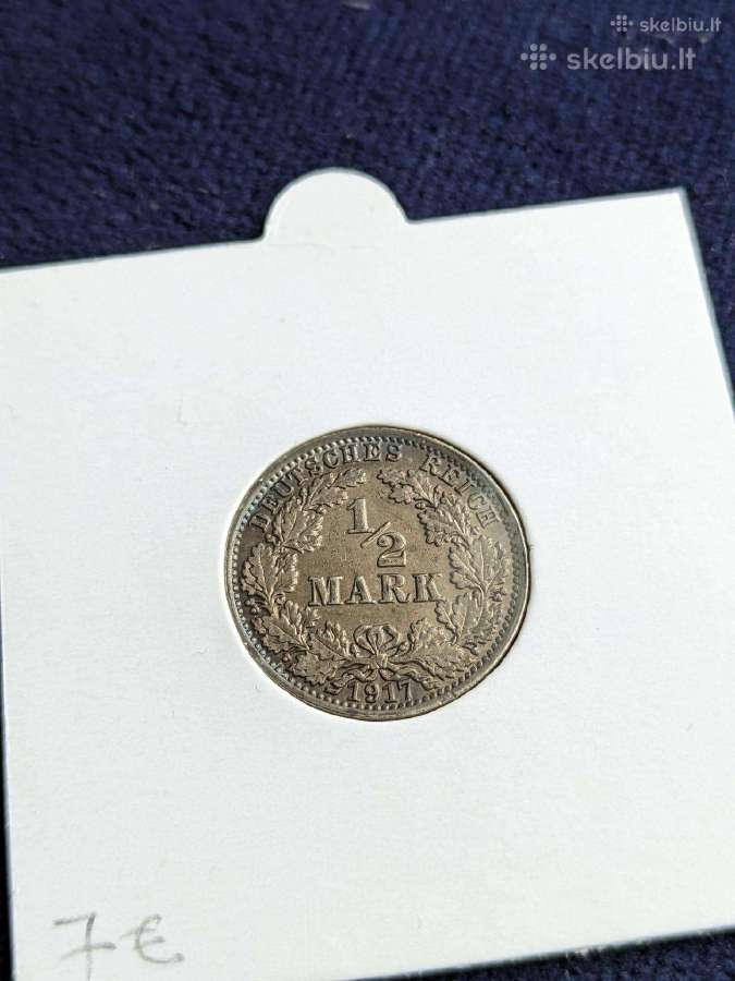 Vokietijos Imperija 1/2 markės, 1917