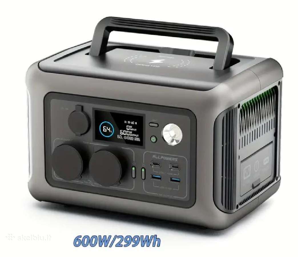 Allpowers R600 299wh nešiojama galios stotis, 600w