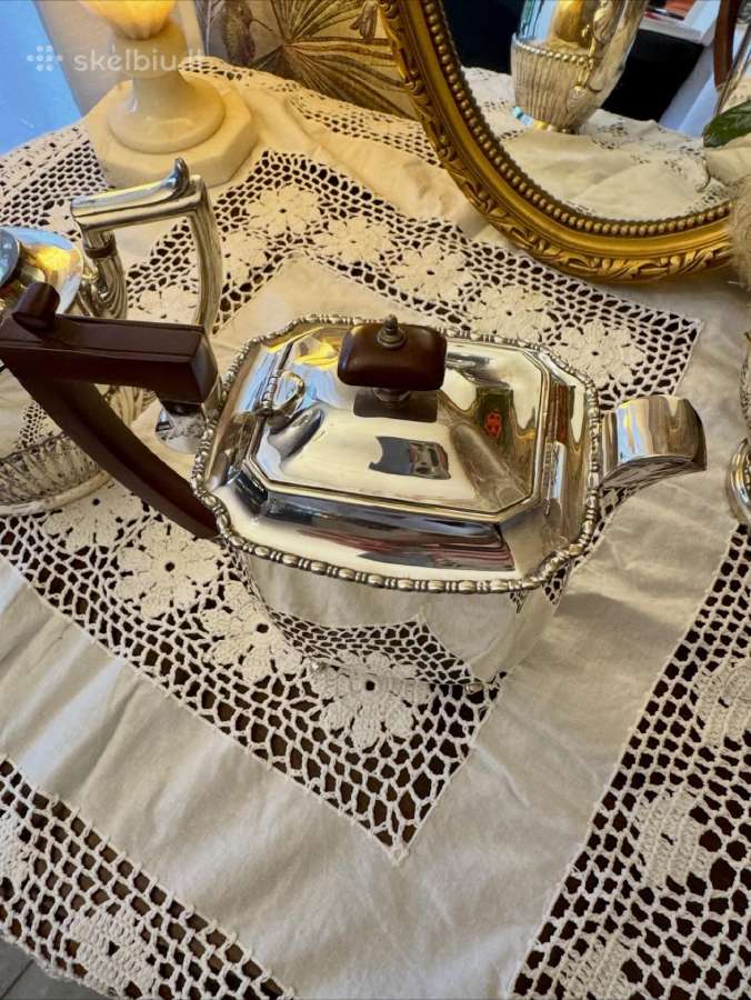 Sidabruoti arbatinukai Art deco - nuotraukos Nr. 6