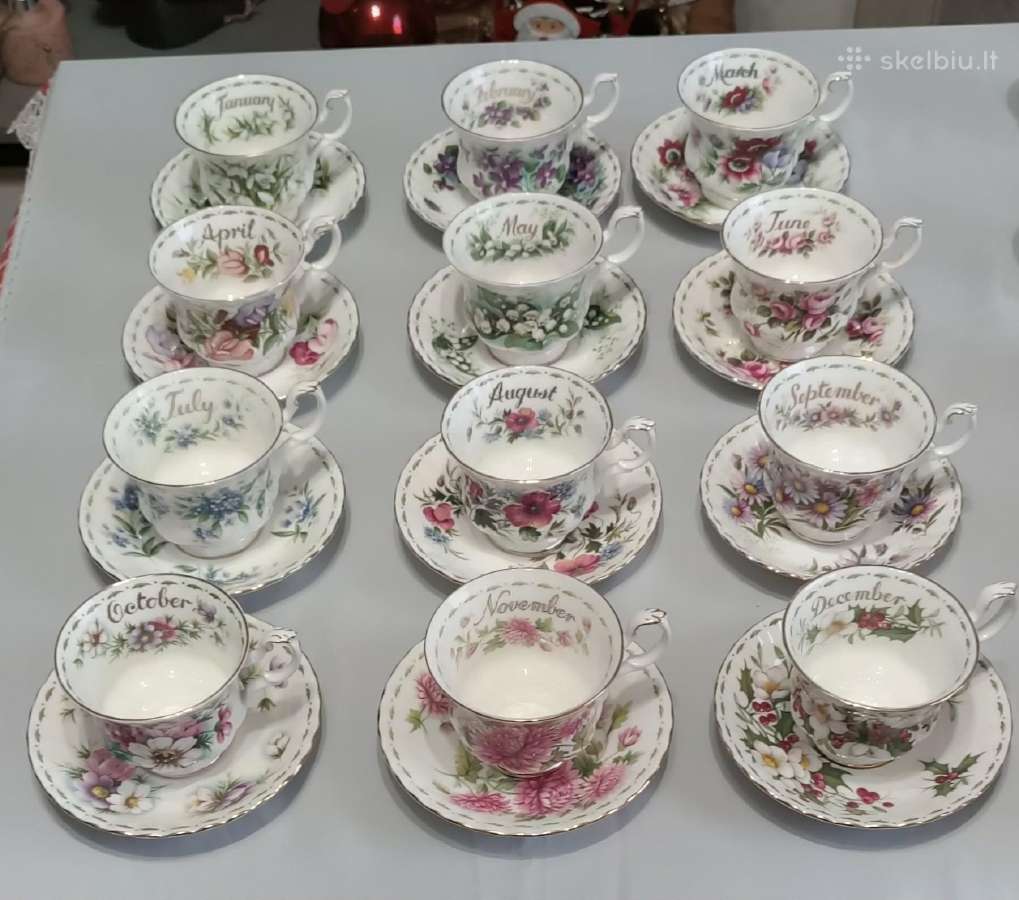 Royal Albert "Flower off the month" komplektai - nuotraukos Nr. 5