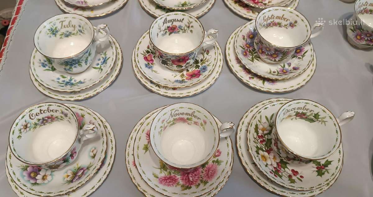 Royal Albert "Flower off the month" komplektai - nuotraukos Nr. 3