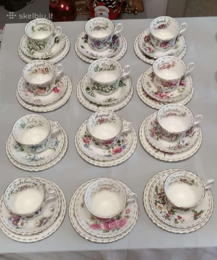 Royal Albert "Flower off the month" komplektai - nuotraukos Nr. 2