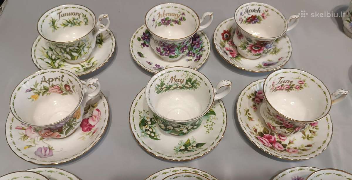 Royal Albert "Flower off the month" komplektai - nuotraukos Nr. 6