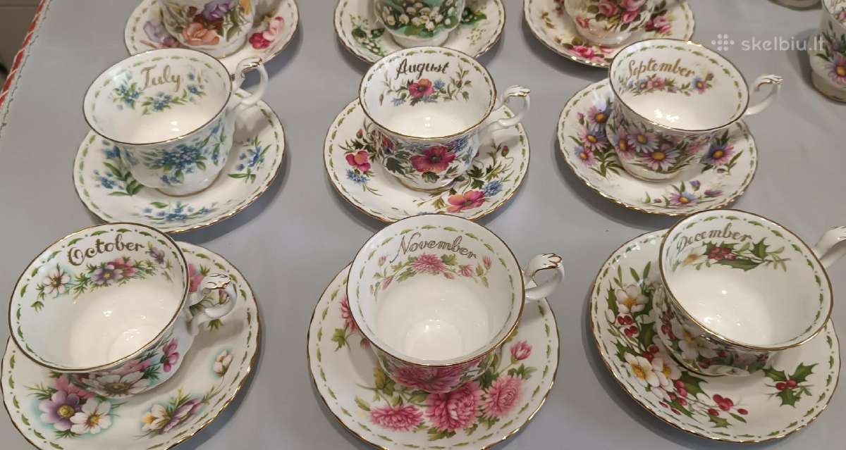Royal Albert "Flower off the month" komplektai - nuotraukos Nr. 7