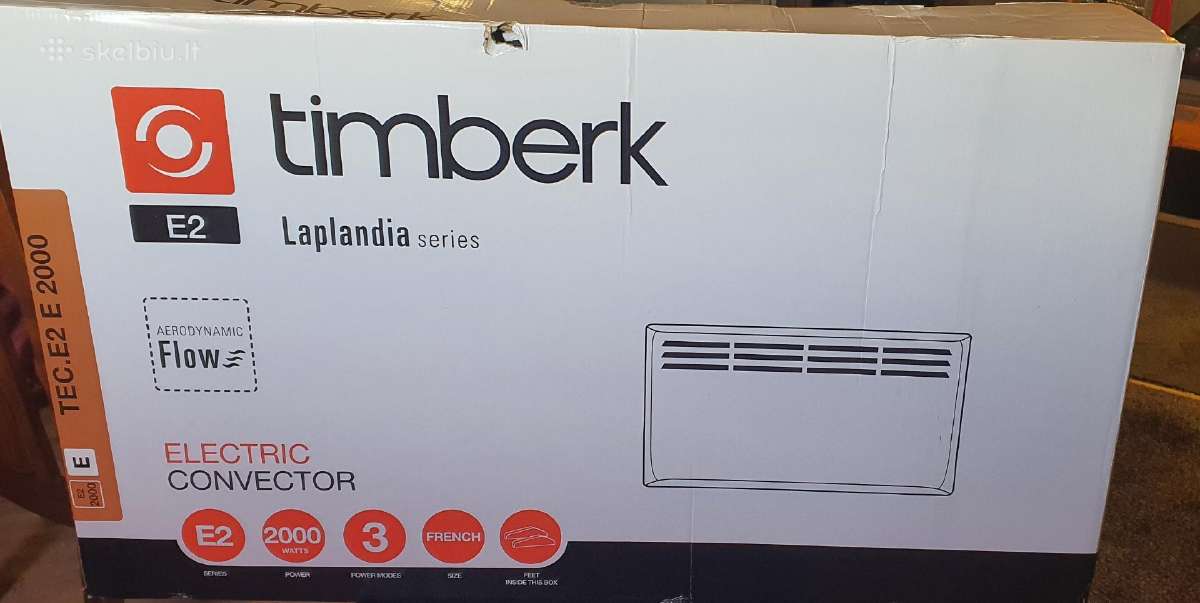 Galingas elektrinis šildytuvas Timberk 2000 W